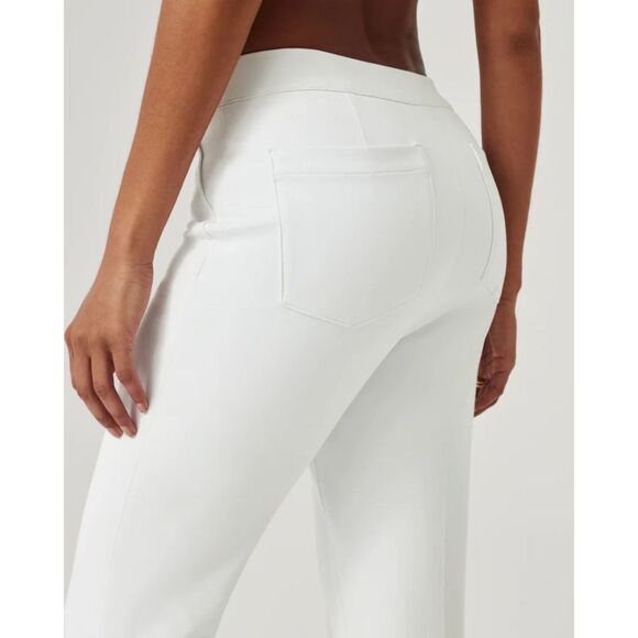 Women's SPANX On-the-Go Ankle Slim Straight Pant | Color: White | Sz: S - Picture 4 of 15